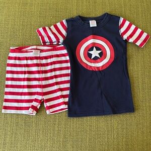 Hanna Andersson Marvel Captain America pajamas 6-7